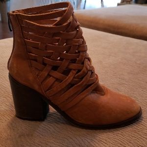 Free People cross weave ankle boots
